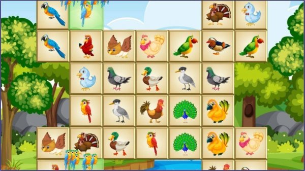 Birds Mahjong Deluxe Puzzle