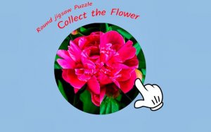 Round Jigsaw Puzzle: Flower